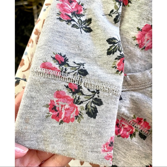 Gap Floral Fleece Lined Zip Up Logo Sweatshirt - Picture 5 of 6